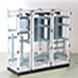 Due to its symmetry, the enclosures can be coupled in different combinations.